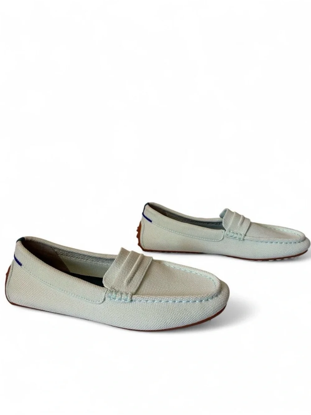 Rothy’s The Driver Mint Green Knit Slip-On Loafers size 7